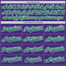 Load image into Gallery viewer, Custom Purple Kelly Green-White Authentic Two Tone Baseball Jersey
