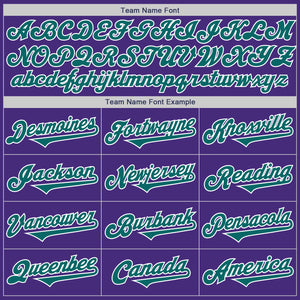 Custom Purple Teal-White Authentic Two Tone Baseball Jersey