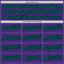 Load image into Gallery viewer, Custom Purple Teal-Black Authentic Two Tone Baseball Jersey
