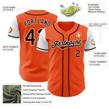 Load image into Gallery viewer, Custom Orange Brown-White Authentic Two Tone Baseball Jersey
