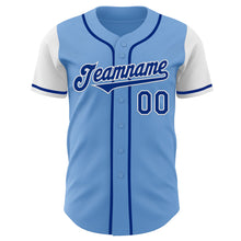 Charger l&#39;image dans la galerie, Custom Light Blue Royal-White Authentic Two Tone Baseball Jersey
