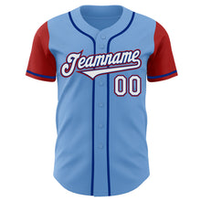 Charger l&#39;image dans la galerie, Custom Light Blue Royal-Red Authentic Two Tone Baseball Jersey
