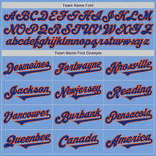 Load image into Gallery viewer, Custom Light Blue Royal-Orange Authentic Two Tone Baseball Jersey
