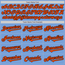 Load image into Gallery viewer, Custom Light Blue Orange-Black Authentic Two Tone Baseball Jersey
