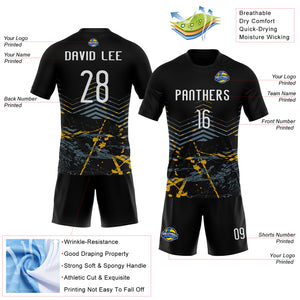 Custom Black White Splash Sublimation Volleyball Uniform Jersey