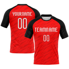 Laden Sie das Bild in den Galerie-Viewer, Custom Red White-Black Sublimation Volleyball Uniform Jersey
