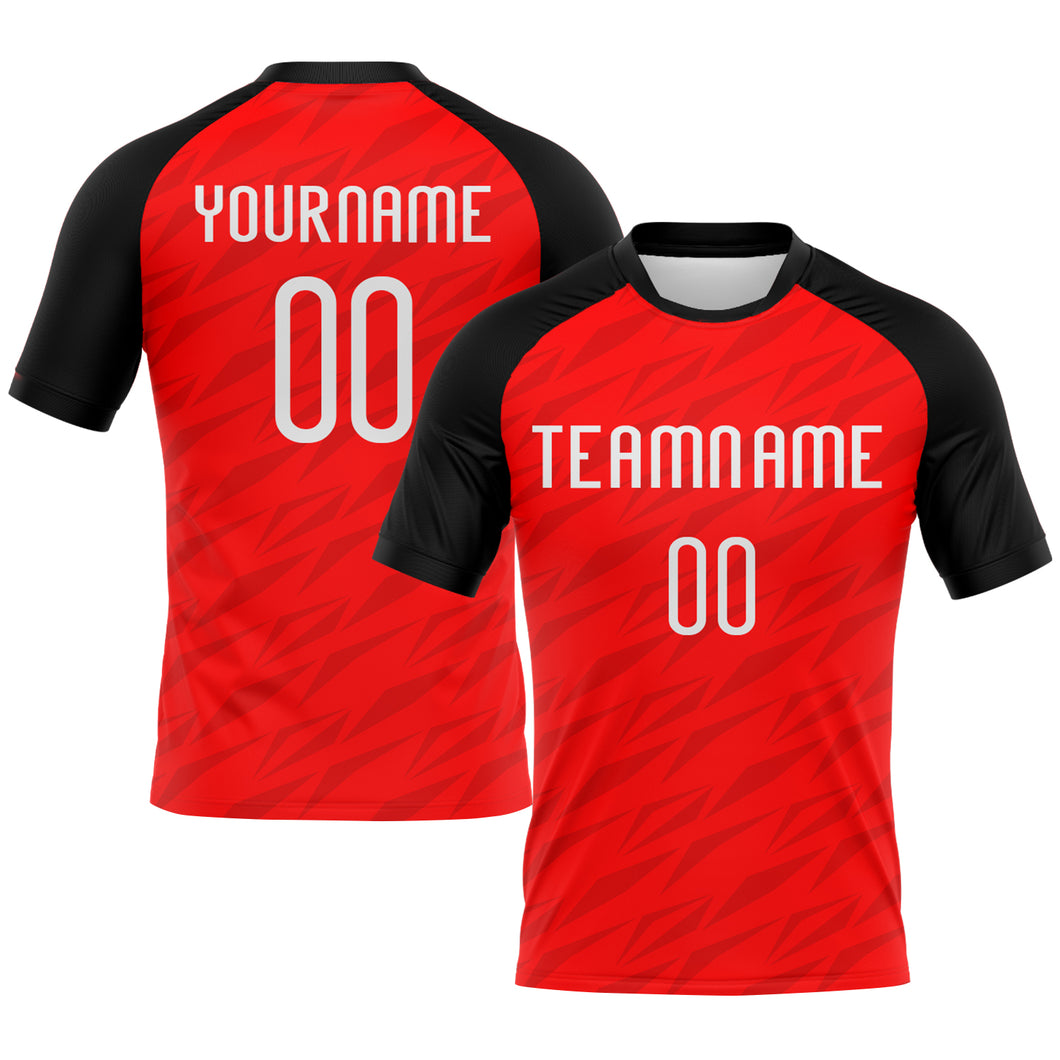 Custom Red White-Black Sublimation Volleyball Uniform Jersey