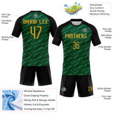 Laden Sie das Bild in den Galerie-Viewer, Custom Green Gold-Black Geometric Shape Sublimation Volleyball Uniform Jersey
