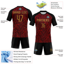 Laden Sie das Bild in den Galerie-Viewer, Custom Crimson Old Gold-Black Lightning Sublimation Volleyball Uniform Jersey
