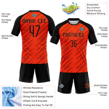 Charger l&#39;image dans la galerie, Custom Orange Black Line Sublimation Volleyball Uniform Jersey
