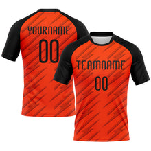 Charger l&#39;image dans la galerie, Custom Orange Black Line Sublimation Volleyball Uniform Jersey
