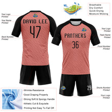 Laden Sie das Bild in den Galerie-Viewer, Custom Light Pink Black-White Geometric Shape Sublimation Volleyball Uniform Jersey
