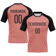 Laden Sie das Bild in den Galerie-Viewer, Custom Light Pink Black-White Geometric Shape Sublimation Volleyball Uniform Jersey
