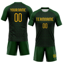 Загрузить изображение в средство просмотра галереи, Custom Green Gold Geometric Shape Sublimation Volleyball Uniform Jersey
