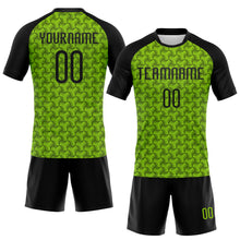 Charger l&#39;image dans la galerie, Custom Neon Green Black Geometric Shape Sublimation Volleyball Uniform Jersey
