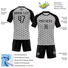 Laden Sie das Bild in den Galerie-Viewer, Custom White Black Geometric Shape Sublimation Volleyball Uniform Jersey
