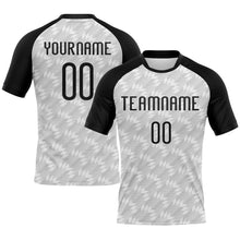 Load image into Gallery viewer, Custom White Black Geometric Shape Sublimation Volleyball Uniform Jersey
