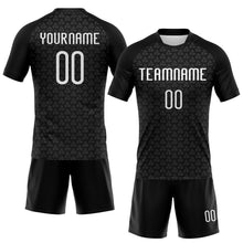 Laden Sie das Bild in den Galerie-Viewer, Custom Black White Geometric Shape Sublimation Volleyball Uniform Jersey
