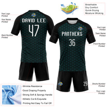 Laden Sie das Bild in den Galerie-Viewer, Custom Teal White-Black Geometric Shape Sublimation Volleyball Uniform Jersey
