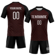 Laden Sie das Bild in den Galerie-Viewer, Custom Red White-Black Geometric Shape Sublimation Volleyball Uniform Jersey
