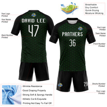 Laden Sie das Bild in den Galerie-Viewer, Custom Grass Green White-Black Geometric Shape Sublimation Volleyball Uniform Jersey
