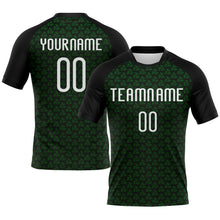 Laden Sie das Bild in den Galerie-Viewer, Custom Grass Green White-Black Geometric Shape Sublimation Volleyball Uniform Jersey
