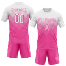 Charger l&#39;image dans la galerie, Custom Pink White Geometric Shape Sublimation Volleyball Uniform Jersey
