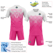 Load image into Gallery viewer, Custom Pink White Geometric Shape Sublimation Volleyball Uniform Jersey
