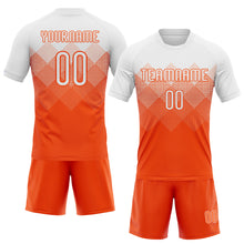 Laden Sie das Bild in den Galerie-Viewer, Custom Orange White Geometric Shape Sublimation Volleyball Uniform Jersey
