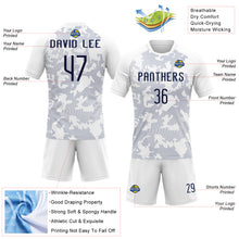 Charger l&#39;image dans la galerie, Custom White Navy Curve Lines Sublimation Volleyball Uniform Jersey
