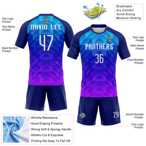 Custom Royal White-Pink Geometric Shape Sublimation Volleyball Uniform Jersey