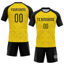 Загрузить изображение в средство просмотра галереи, Custom Gold Black-White Geometric Shape Sublimation Volleyball Uniform Jersey
