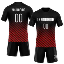 Laden Sie das Bild in den Galerie-Viewer, Custom Black White-Red Geometric Shape Sublimation Volleyball Uniform Jersey
