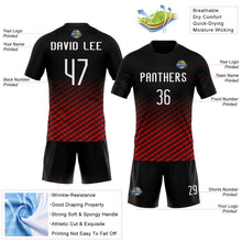 Laden Sie das Bild in den Galerie-Viewer, Custom Black White-Red Geometric Shape Sublimation Volleyball Uniform Jersey
