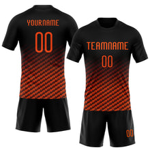 Laden Sie das Bild in den Galerie-Viewer, Custom Black Orange Geometric Shape Sublimation Volleyball Uniform Jersey
