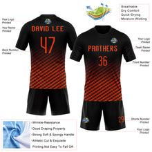 Laden Sie das Bild in den Galerie-Viewer, Custom Black Orange Geometric Shape Sublimation Volleyball Uniform Jersey
