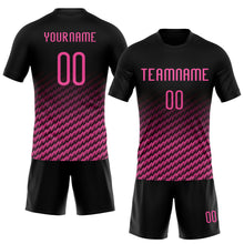 Laden Sie das Bild in den Galerie-Viewer, Custom Black Pink Geometric Shape Sublimation Volleyball Uniform Jersey
