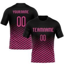 Laden Sie das Bild in den Galerie-Viewer, Custom Black Pink Geometric Shape Sublimation Volleyball Uniform Jersey
