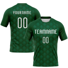 Загрузить изображение в средство просмотра галереи, Custom Green White Geometric Shape Sublimation Volleyball Uniform Jersey
