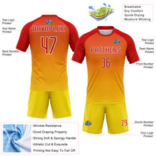 Charger l&#39;image dans la galerie, Custom Yellow Red-White Geometric Shape Sublimation Volleyball Uniform Jersey
