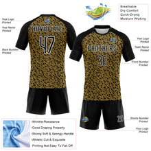 Charger l&#39;image dans la galerie, Custom Old Gold Black-White Geometric Shape Sublimation Volleyball Uniform Jersey
