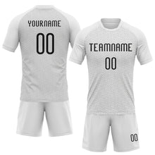 Load image into Gallery viewer, Custom White Black Geometric Shape Sublimation Volleyball Uniform Jersey
