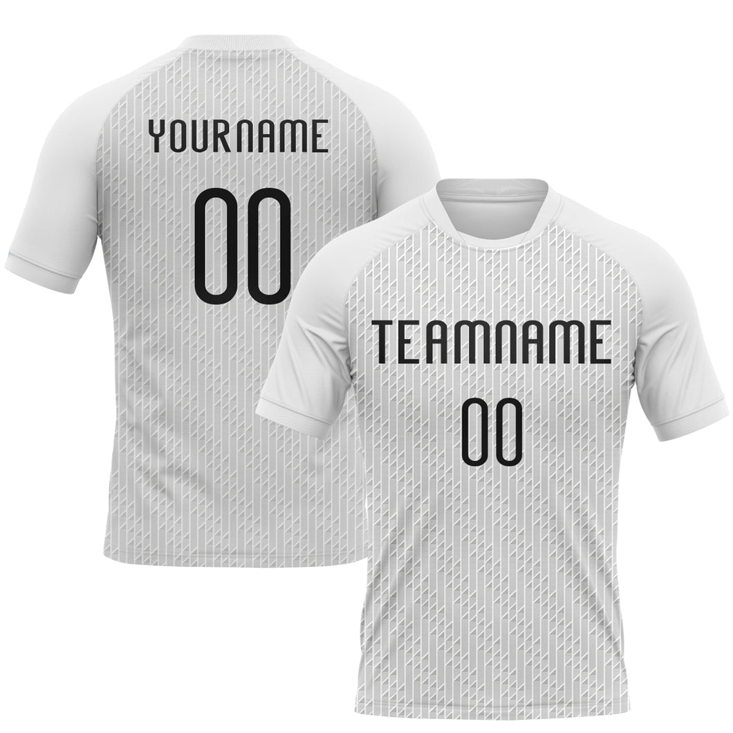 Custom White Black Geometric Shape Sublimation Volleyball Uniform Jersey