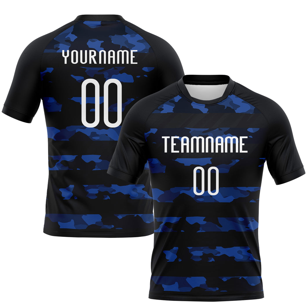 Custom Black White Camo Shape Sublimation Volleyball Uniform Jersey