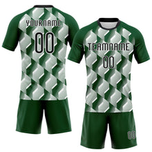 Laden Sie das Bild in den Galerie-Viewer, Custom Green Black-White Geometric Shape Sublimation Volleyball Uniform Jersey
