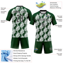 Laden Sie das Bild in den Galerie-Viewer, Custom Green Black-White Geometric Shape Sublimation Volleyball Uniform Jersey
