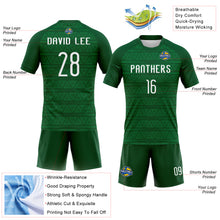 Laden Sie das Bild in den Galerie-Viewer, Custom Kelly Green White Geometric Shape Sublimation Volleyball Uniform Jersey
