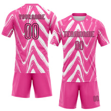 Загрузить изображение в средство просмотра галереи, Custom Pink Black-White Fluid Sublimation Volleyball Uniform Jersey
