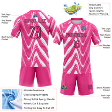 Загрузить изображение в средство просмотра галереи, Custom Pink Black-White Fluid Sublimation Volleyball Uniform Jersey
