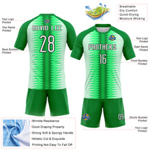 Загрузить изображение в средство просмотра галереи, Custom Kelly Green White-Black Abstract Lines Sublimation Volleyball Uniform Jersey
